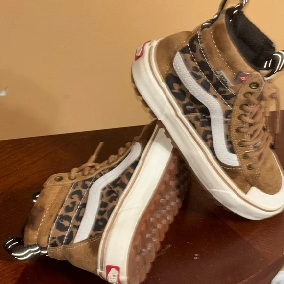 Vans MTE SK8 HI MTE 2 Primaloft Leopard Print Mens Size 5.5 - Picture 5 of 7
